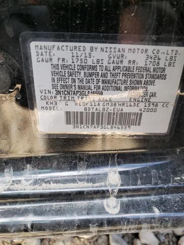 Photo 10 from auction – 2016 NISSAN VERSA S with VIN 3N1CN7AP3GL846559