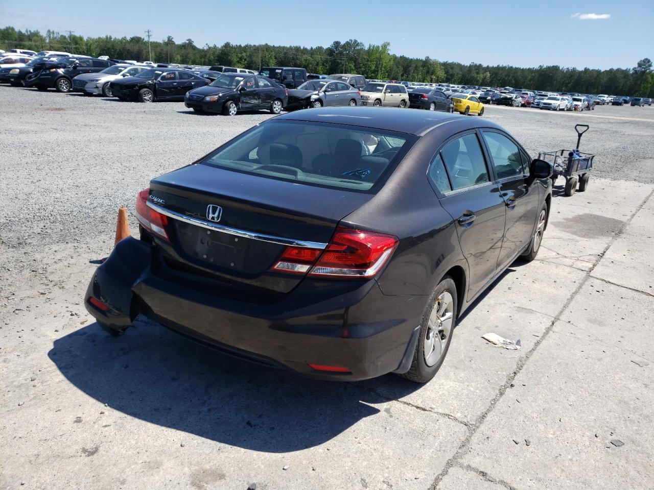 Photo 4 from auction – 2013 HONDA CIVIC LX with VIN 2HGFB2F51DH526319