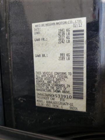 Photo 10 from auction – 2012 NISSAN ALTIMA BAS with VIN 1N4AL2AP6CN533910