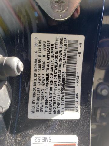 Photo 10 from auction – 2010 HONDA CIVIC LX with VIN 19XFA1F56AE086228