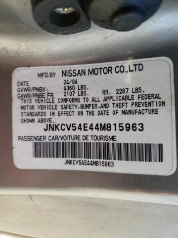 Photo 10 from auction – 2004 INFINITI G35 with VIN JNKCV54E44M815963