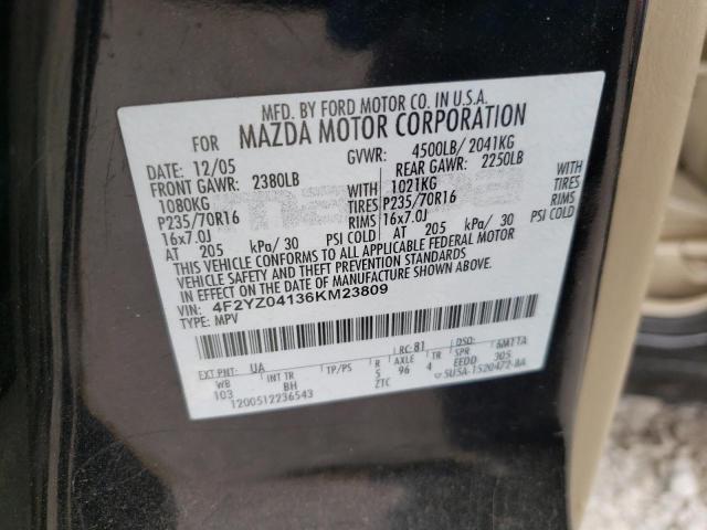 Photo 10 from auction – 2006 MAZDA TRIBUTE S with VIN 4F2YZ04136KM23809