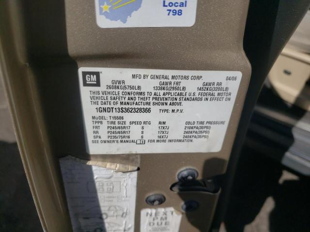 Photo 10 from auction – 2006 CHEVROLET TRAILBLAZE with VIN 1GNDT13S362328366