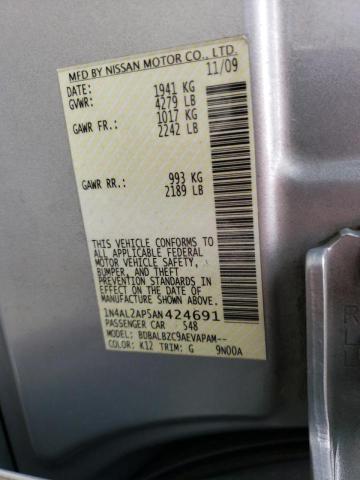 Photo 10 from auction – 2010 NISSAN ALTIMA BAS with VIN 1N4AL2AP5AN424691