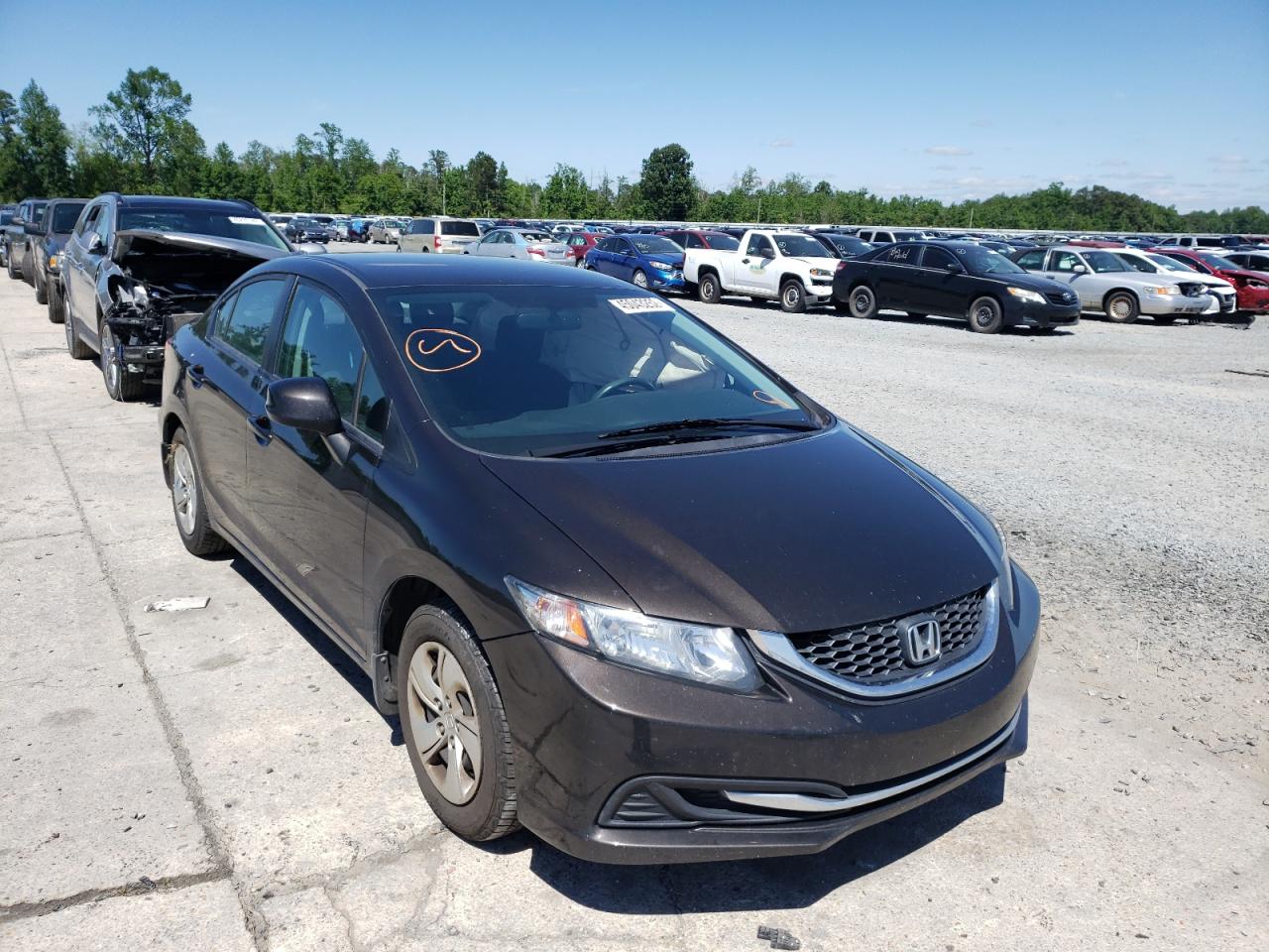 Photo 1 from auction – 2013 HONDA CIVIC LX with VIN 2HGFB2F51DH526319