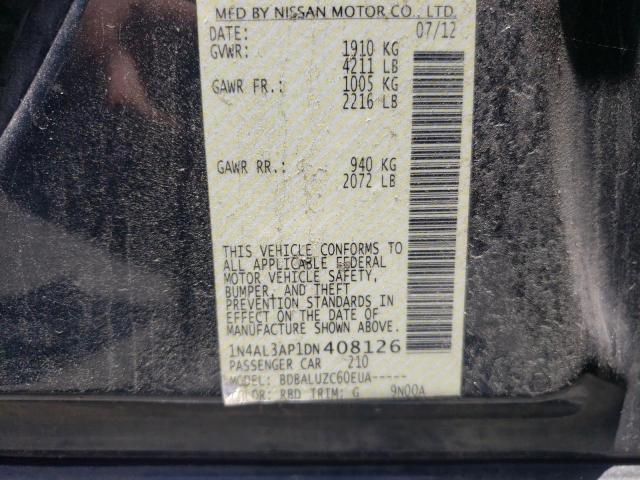 Photo 10 from auction – 2013 NISSAN ALTIMA 2.5 with VIN 1N4AL3AP1DN408126