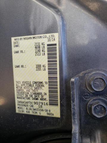 Photo 10 from auction – 2014 NISSAN MAXIMA S with VIN 1N4AA5AP7EC907916