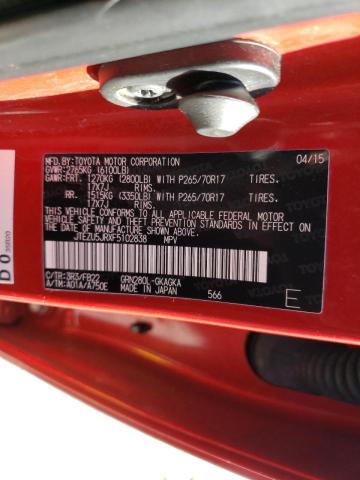 Photo 10 from auction – 2015 TOYOTA 4RUNNER SR with VIN JTEZU5JRXF5102838