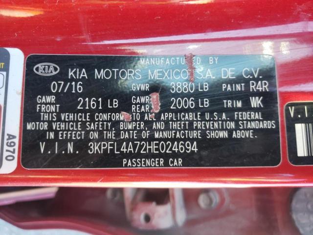 Photo 10 from auction – 2017 KIA FORTE LX with VIN 3KPFL4A72HE024694