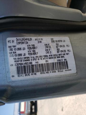 Photo 10 from auction – 2004 CHRYSLER PACIFICA with VIN 2C8GM68414R631069