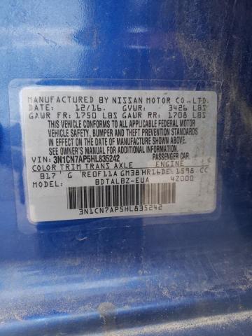 Photo 10 from auction – 2017 NISSAN VERSA S with VIN 3N1CN7AP5HL835242