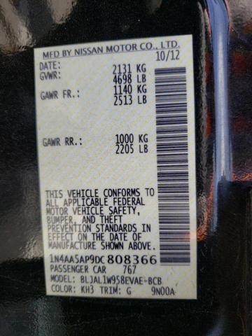 Photo 10 from auction – 2013 NISSAN MAXIMA S with VIN 1N4AA5AP9DC808366