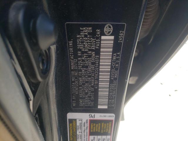 Photo 10 from auction – 2012 TOYOTA CAMRY with VIN 4T1BF1FK2CU144079