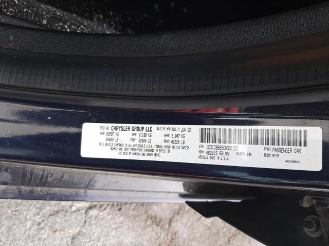 Photo 10 from auction – 2012 CHRYSLER 200 TOURIN with VIN 1C3CCBBB9CN331251