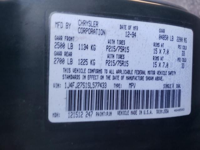 Photo 10 from auction – 1995 JEEP CHEROKEE S with VIN 1J4FJ27S1SL577433