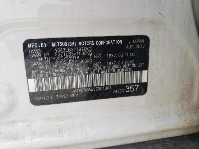 Photo 10 from auction – 2018 MITSUBISHI OUTLANDER with VIN JA4AP3AW5JZ004301