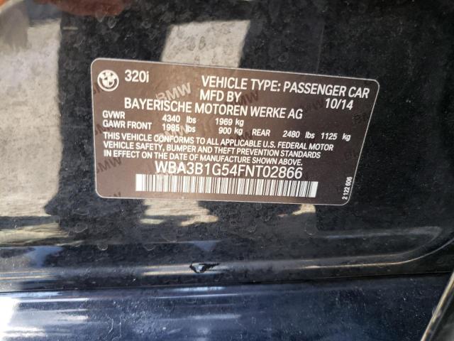 Photo 10 from auction – 2015 BMW 320 I with VIN WBA3B1G54FNT02866