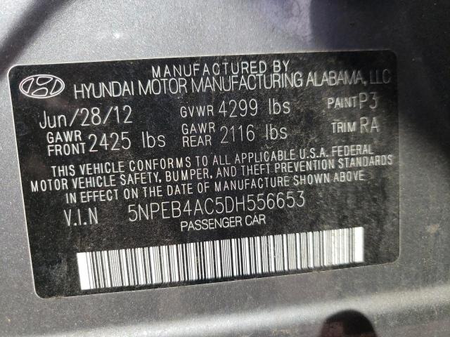 Photo 10 from auction – 2013 HYUNDAI SONATA GLS with VIN 5NPEB4AC5DH556653