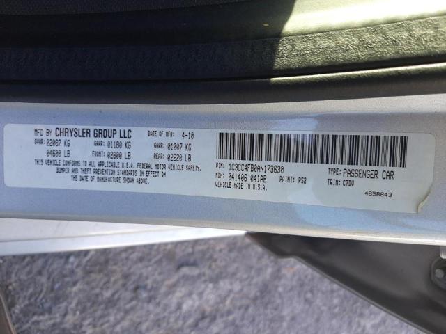 Photo 10 from auction – 2010 CHRYSLER SEBRING TO with VIN 1C3CC4FB0AN173630