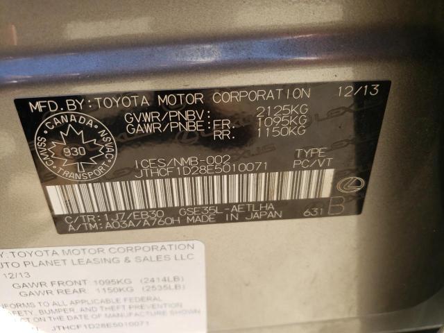 Photo 10 from auction – 2014 LEXUS IS 250 with VIN JTHCF1D28E5010071