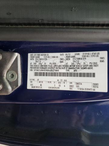Photo 10 from auction – 2013 FORD ESCAPE SEL with VIN 1FMCU9HXXDUB27985