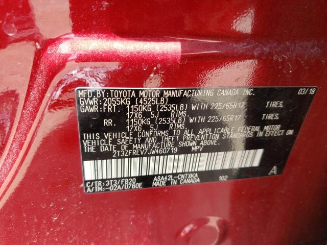 Photo 10 from auction – 2018 TOYOTA RAV4 LE with VIN 2T3ZFREV7JW460719