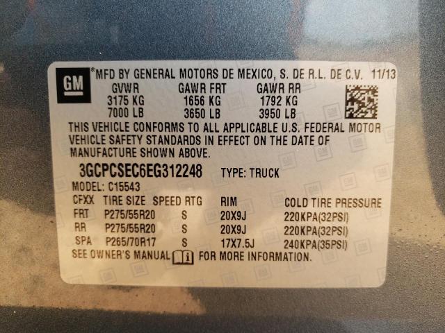 Photo 10 from auction – 2014 CHEVROLET SILVERADO with VIN 3GCPCSEC6EG312248