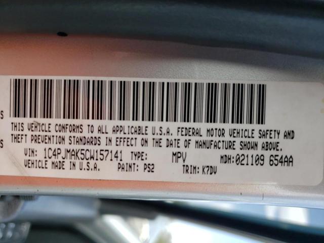 Photo 10 from auction – 2012 JEEP LIBERTY SP with VIN 1C4PJMAK5CW157141