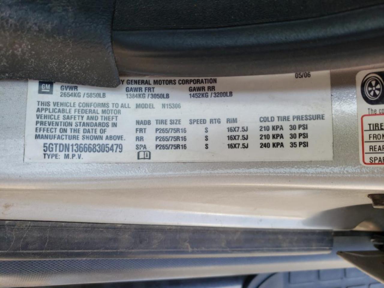 Photo 10 from auction – 2006 HUMMER H3 with VIN 5GTDN136668305479