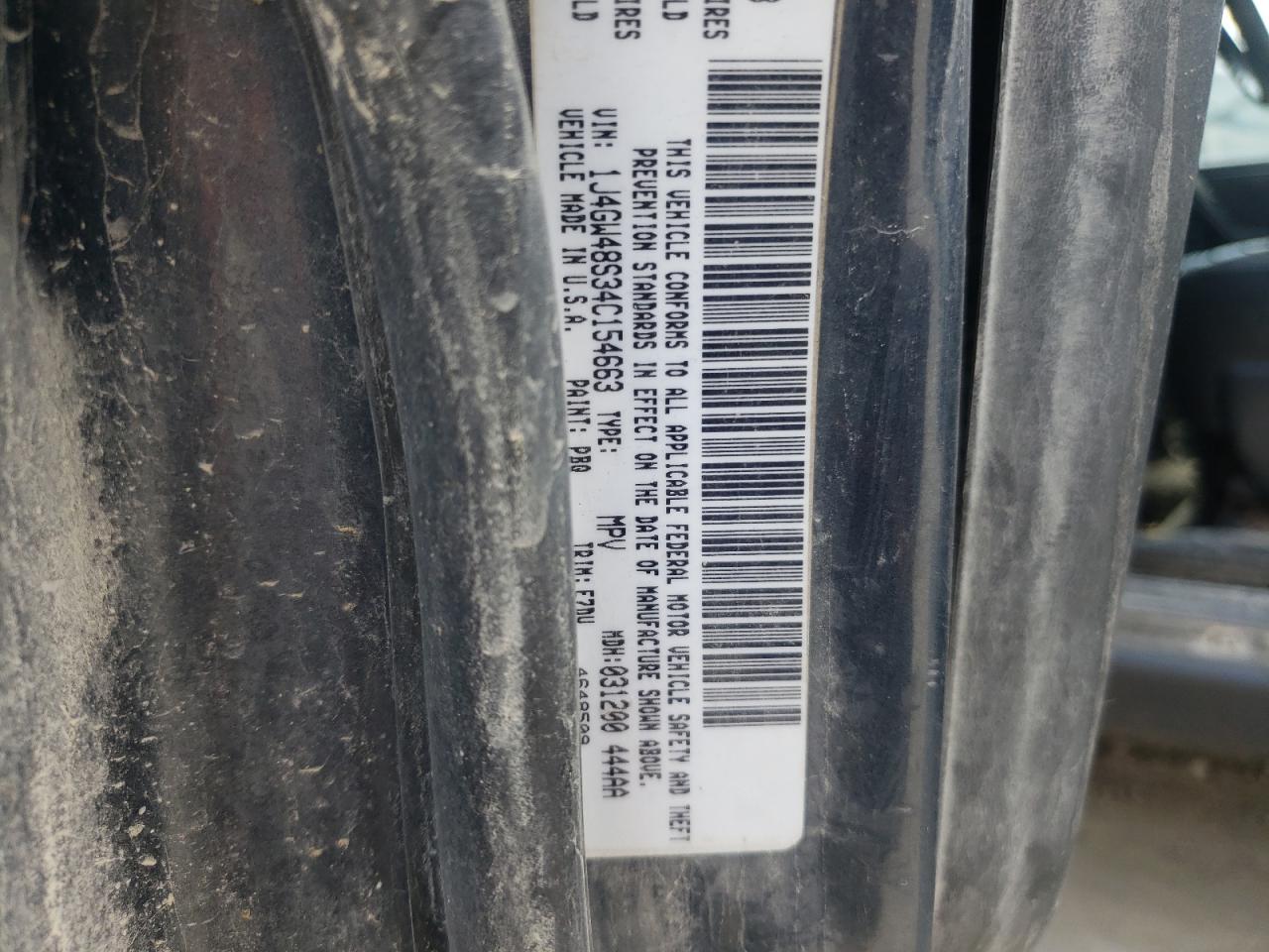 Photo 10 from auction – 2004 JEEP GRAND CHER with VIN 1J4GW48S34C154663