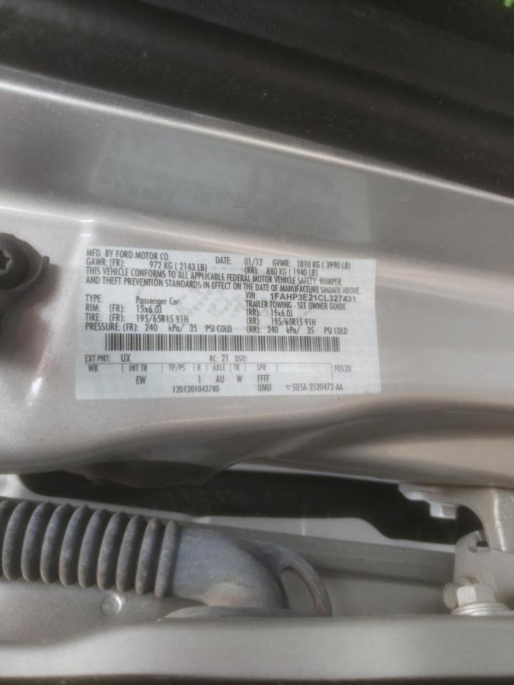 Photo 10 from auction – 2012 FORD FOCUS S with VIN 1FAHP3E21CL327431
