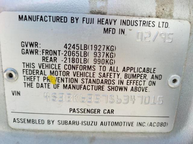 Photo 10 from auction – 1995 SUBARU LEGACY L with VIN 4S3BK6357S6347015
