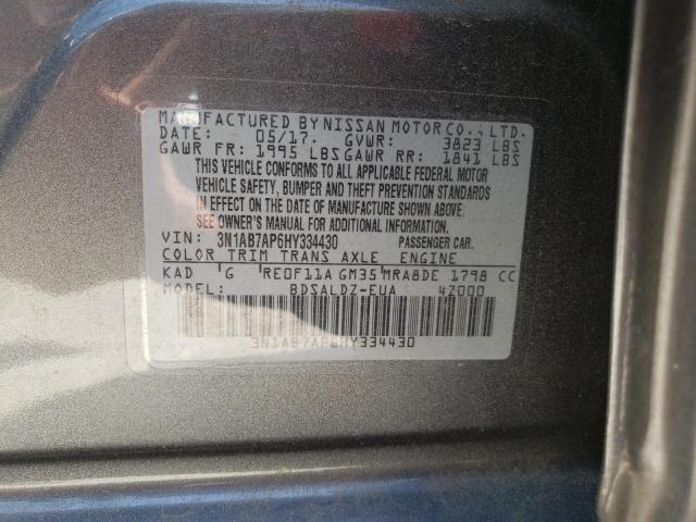 Photo 10 from auction – 2017 NISSAN SENTRA S with VIN 3N1AB7AP6HY334430