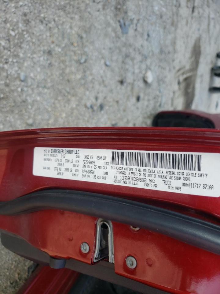Photo 10 from auction – 2012 DODGE RAM 1500 S with VIN 1C6RD6KTXCS208263