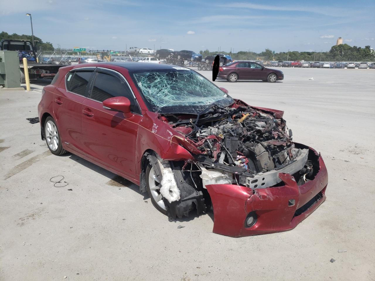 LEXUS CT 200 2011 with VIN JTHKD5BH9B2043819 - Photo from auction
