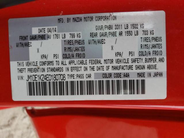 Photo 10 from auction – 2014 MAZDA MAZDA2 SPO with VIN JM1DE1KZ4E0180708