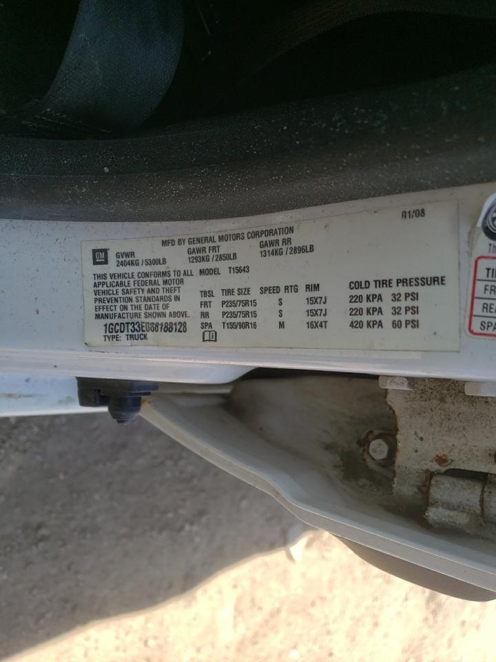 Photo 10 from auction – 2008 CHEVROLET COLORADO L with VIN 1GCDT33E088188128
