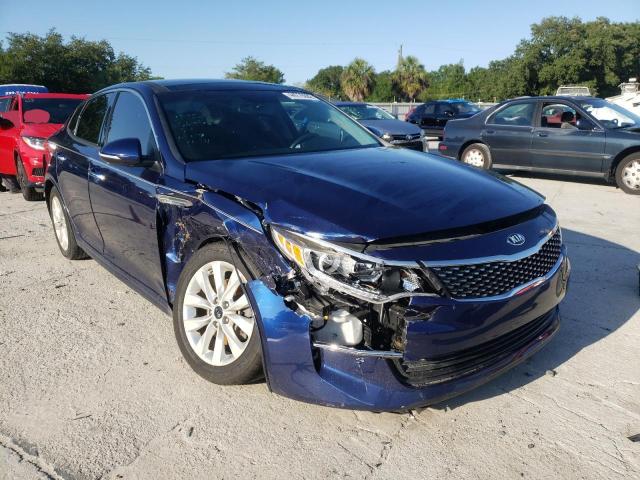 KIA OPTIMA EX 2018 with VIN 5XXGU4L34JG181250 - Photo from auction