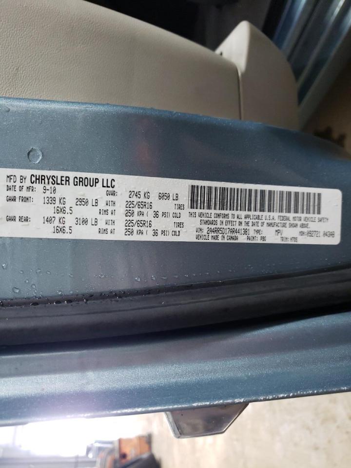 Photo 10 from auction – 2010 CHRYSLER TOWN & COU with VIN 2A4RR5D17AR441381