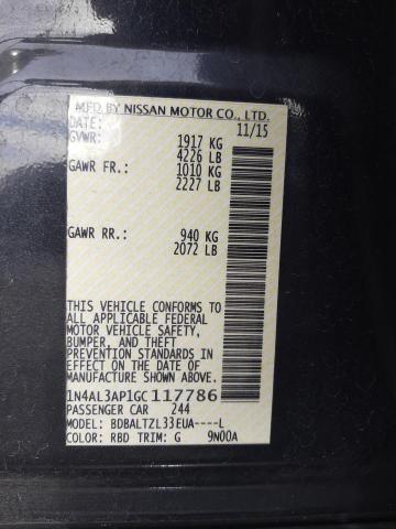 Photo 10 from auction – 2016 NISSAN ALTIMA 2.5 with VIN 1N4AL3AP1GC117786