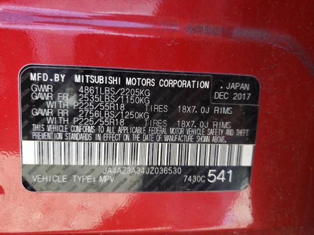 Photo 10 from auction – 2018 MITSUBISHI OUTLANDER with VIN JA4AZ3A34JZ036530