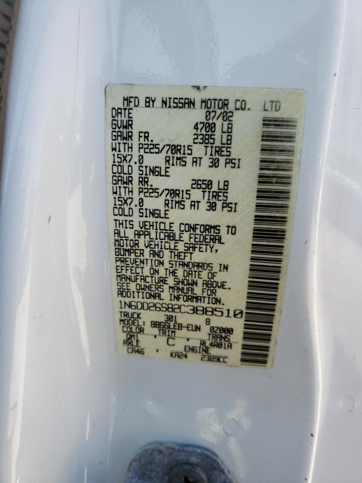 Photo 10 from auction – 2002 NISSAN FRONTIER K with VIN 1N6DD26S82C388510