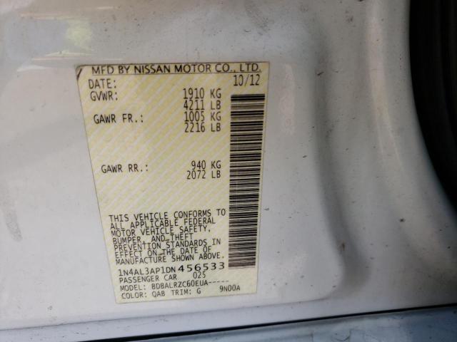 Photo 10 from auction – 2013 NISSAN ALTIMA 2.5 with VIN 1N4AL3AP1DN456533