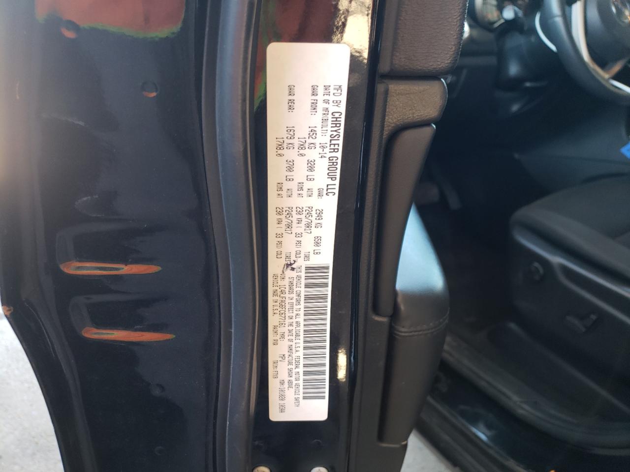 Photo 10 from auction – 2015 JEEP GRAND CHER with VIN 1C4RJFAG6FC677161