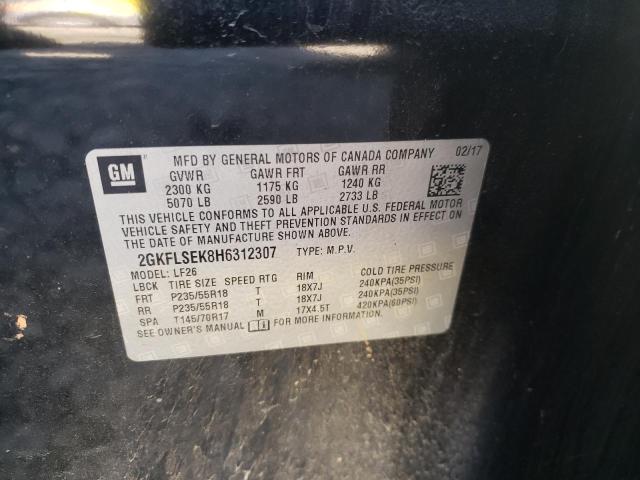 Photo 10 from auction – 2017 GMC TERRAIN SL with VIN 2GKFLSEK8H6312307