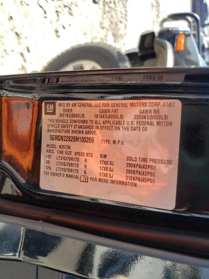 Photo 10 from auction – 2008 HUMMER H2 SUT with VIN 5GRGN22828H100269