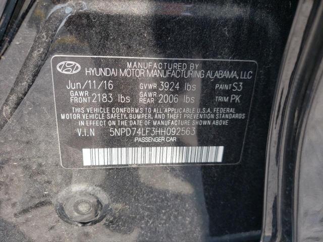 Photo 10 from auction – 2017 HYUNDAI ELANTRA SE with VIN 5NPD74LF3HH092563