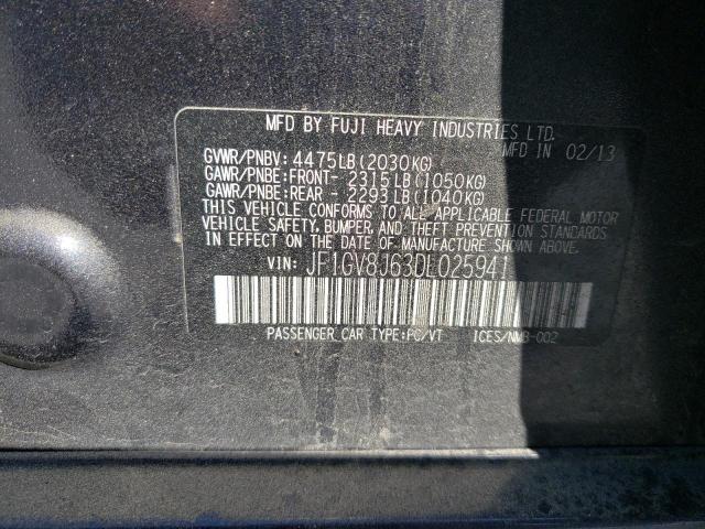 Photo 10 from auction – 2013 SUBARU IMPREZA WR with VIN JF1GV8J63DL025941