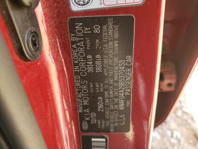Photo 10 from auction – 2011 KIA FORTE EX with VIN KNAFU4A29B5370453