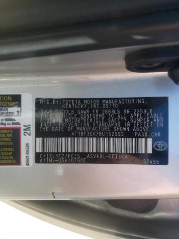 Photo 10 from auction – 2011 TOYOTA CAMRY BASE with VIN 4T1BF3EK7BU152593
